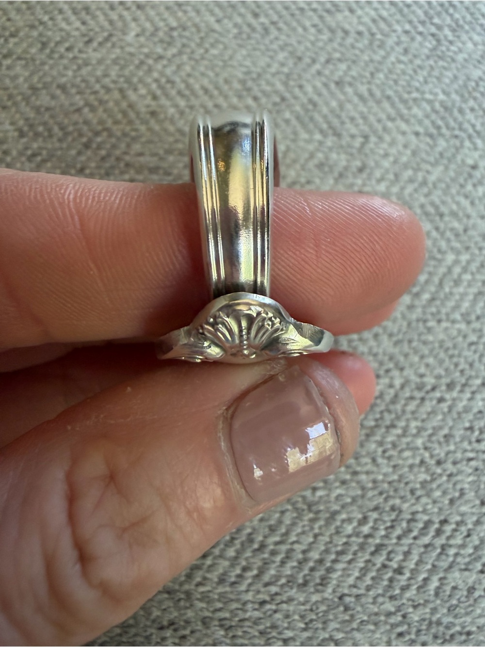 Silver Plated Spoon Ring - Picture 12 of 13